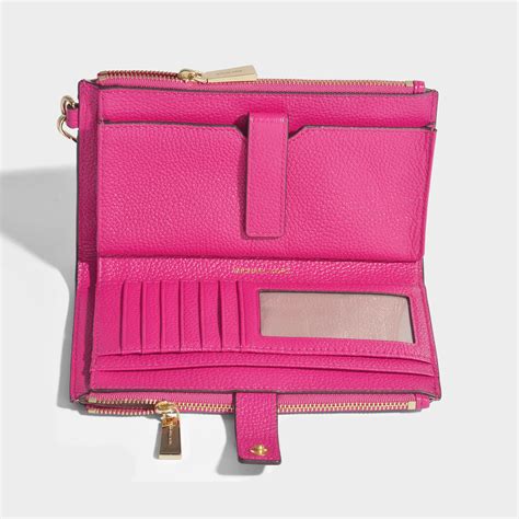 michael kors adele wristlet pink|mk double zip wristlet.